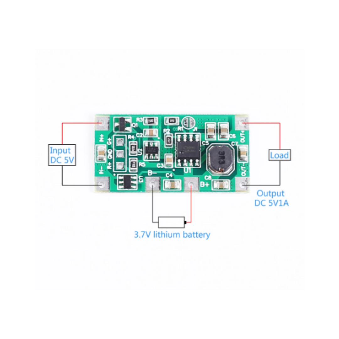 Miniups Dc 5V 1A para Baterías 18650 Cargador y Fuente
