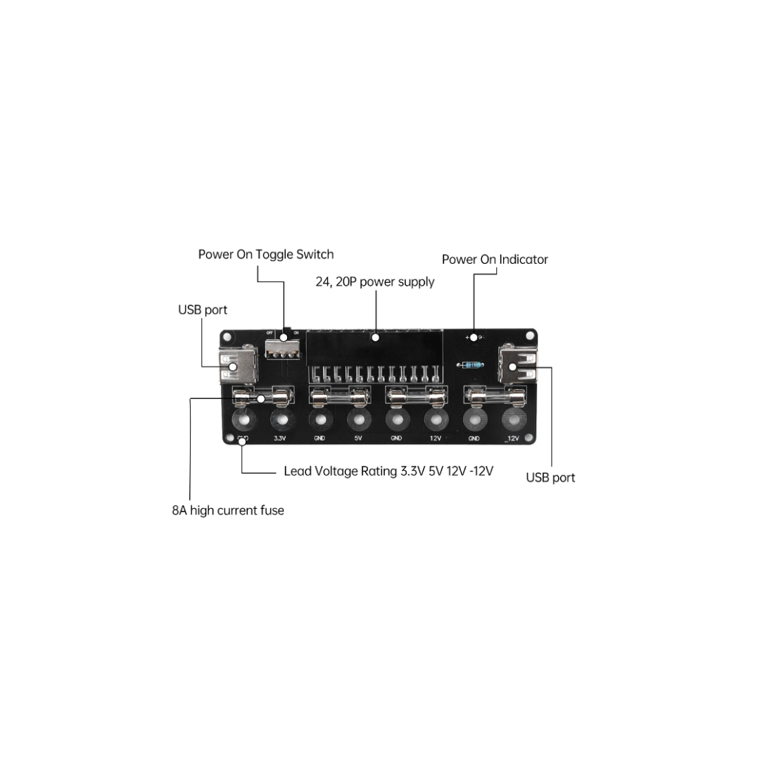 Modulo Para Adaptar Fuente De Poder Atx Salidas +-12/5/3.3v