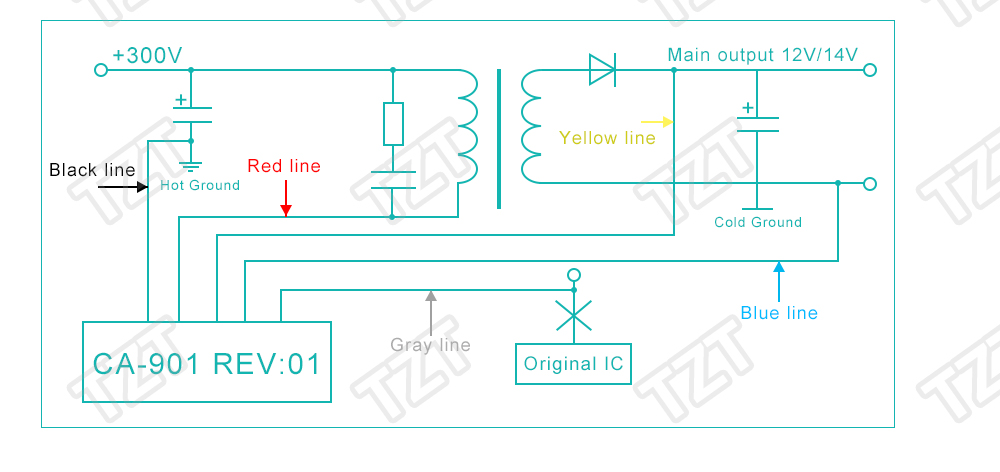 Modulo Fuente Alimentacion Tv Lcd hasta 46 pulgadas 12-24v Ca-901