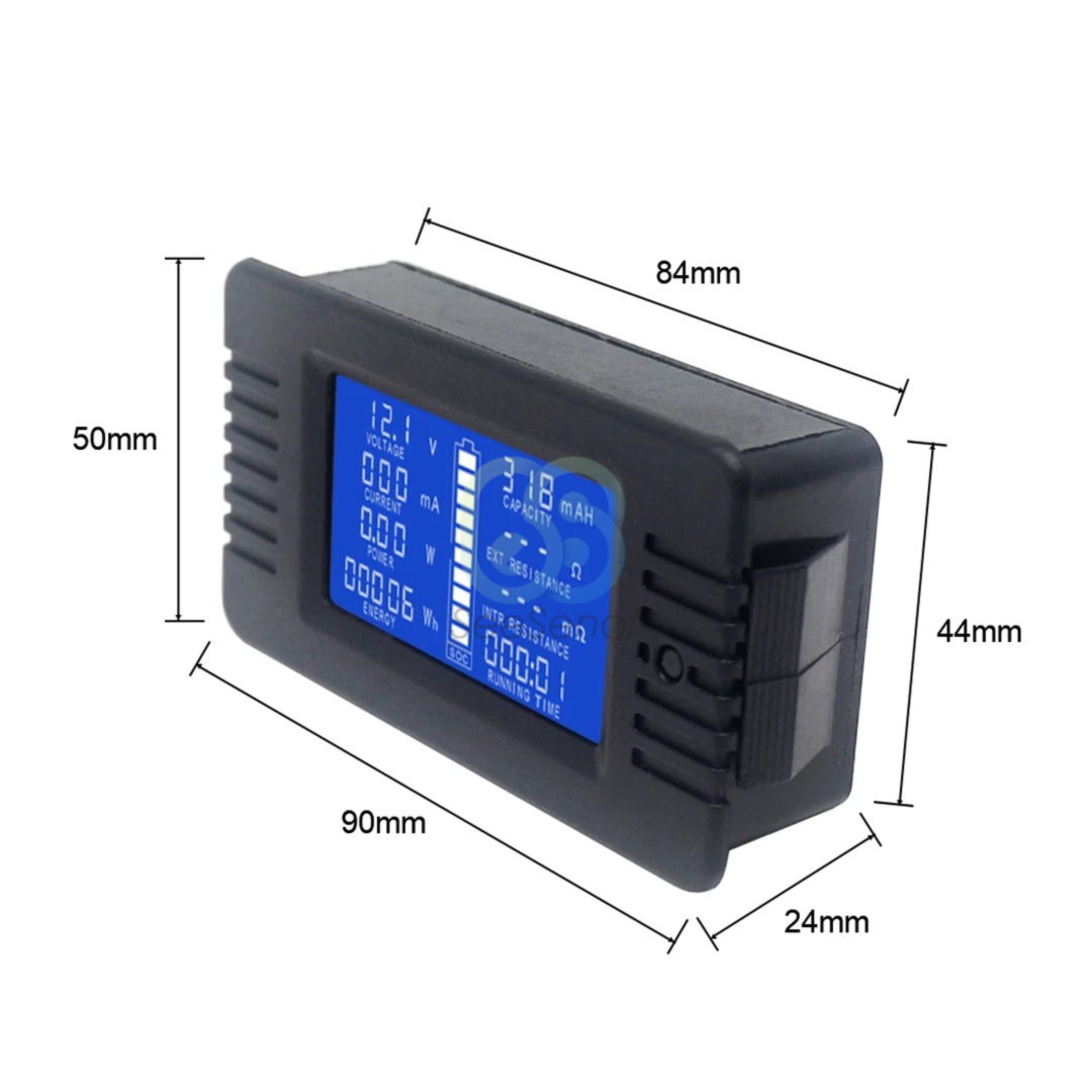 Voltímetro Amperímetro  Digital LCD 0-200V con shunt 300A