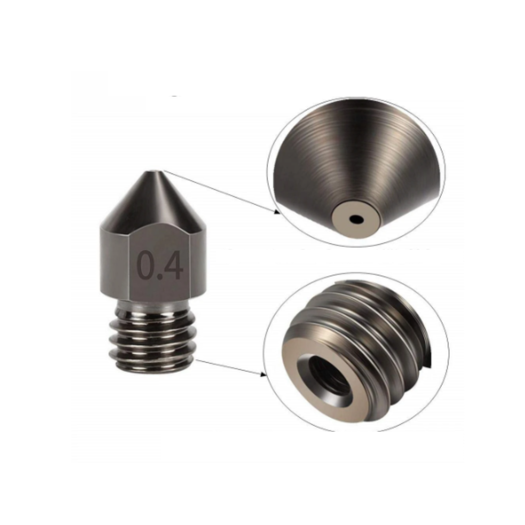 Boquilla MK8 Acero endurecido 0.4mm resistente a la corrosion