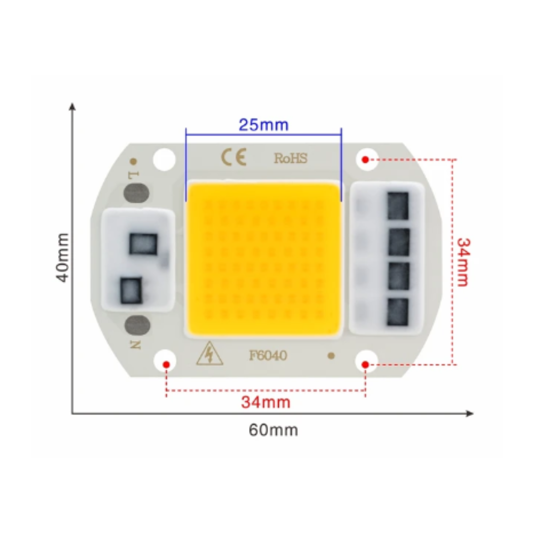 Led Cob Blanco Calido 110v 20w