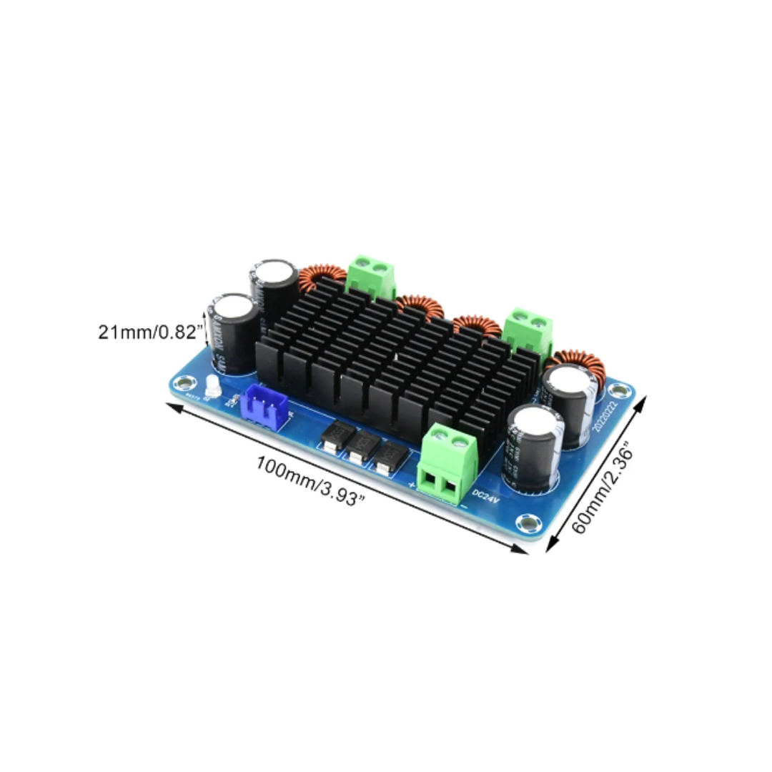 Amplificador de Audio 150W Estéreo 12V-28V
