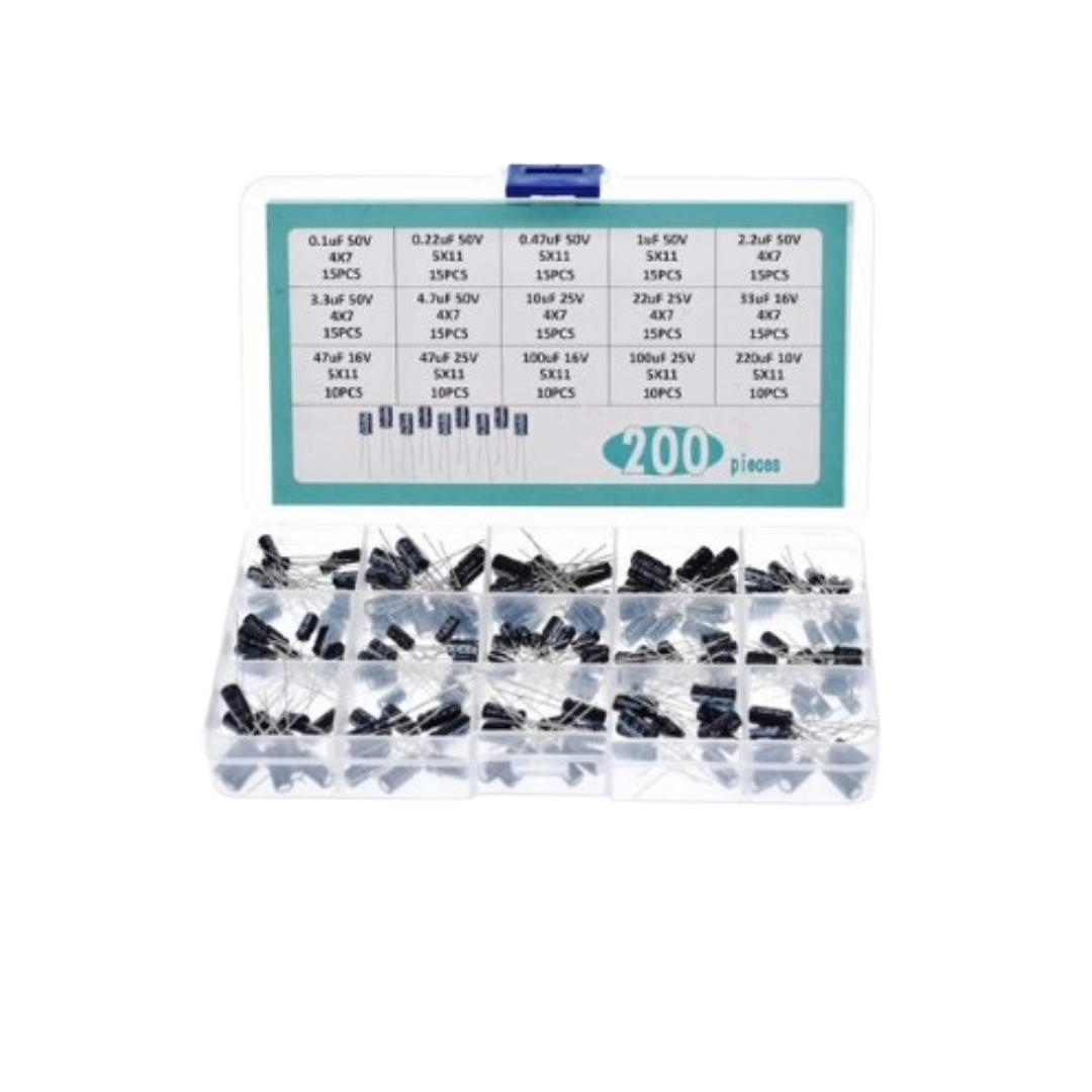 Condensadores Electroliticos pack 200 unidades