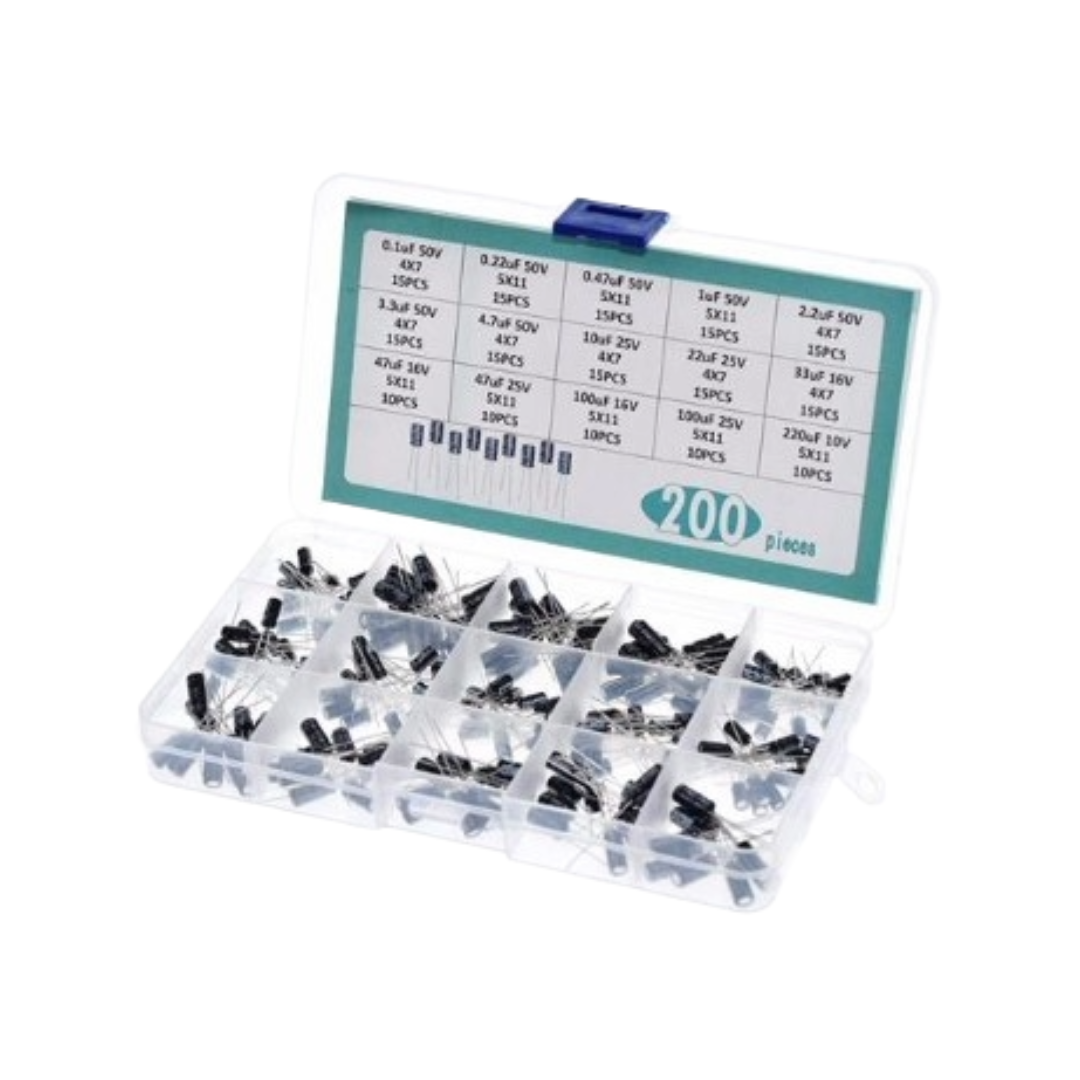 Condensadores Electroliticos pack 200 unidades
