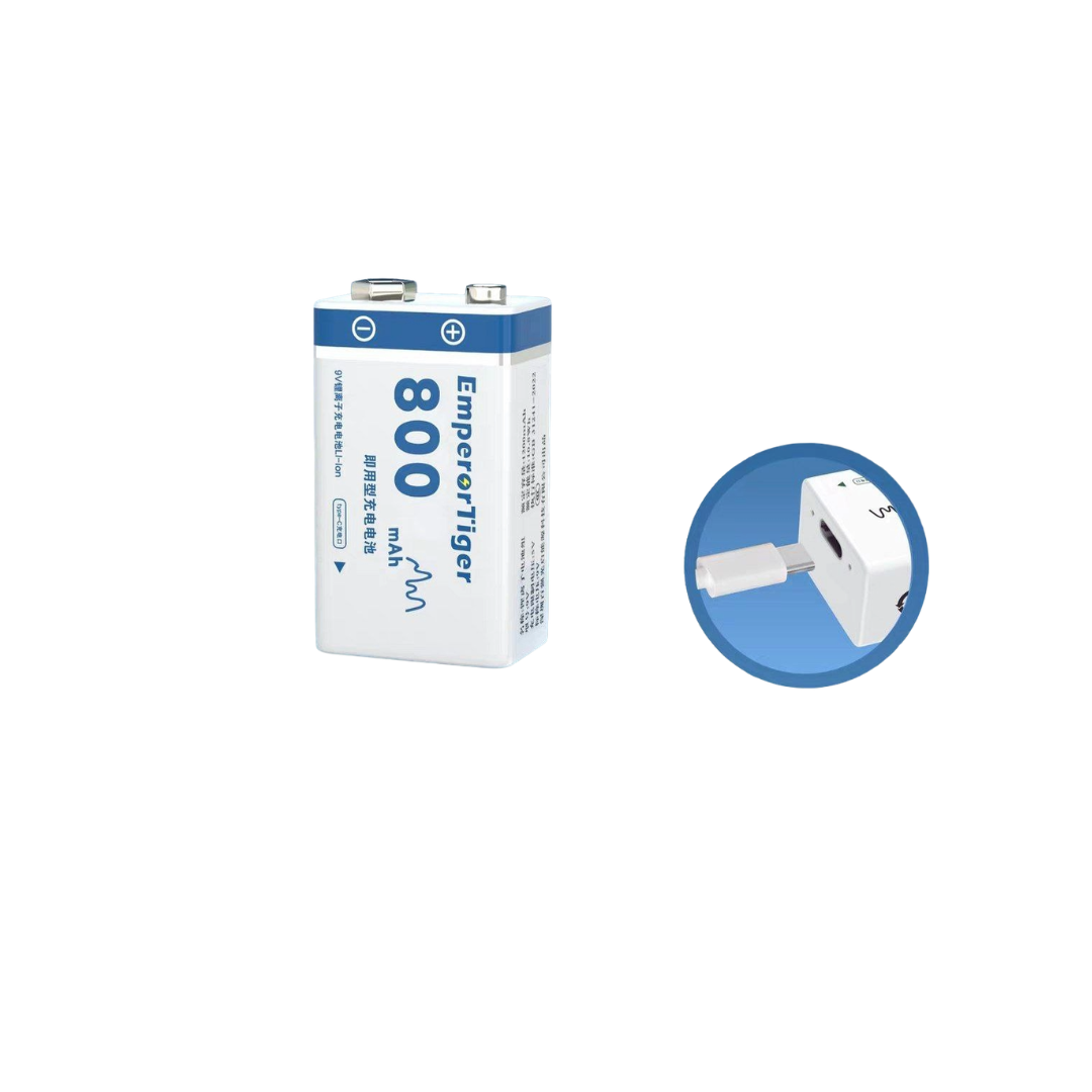 Bateria 9V Recargable 800 mAh Litio