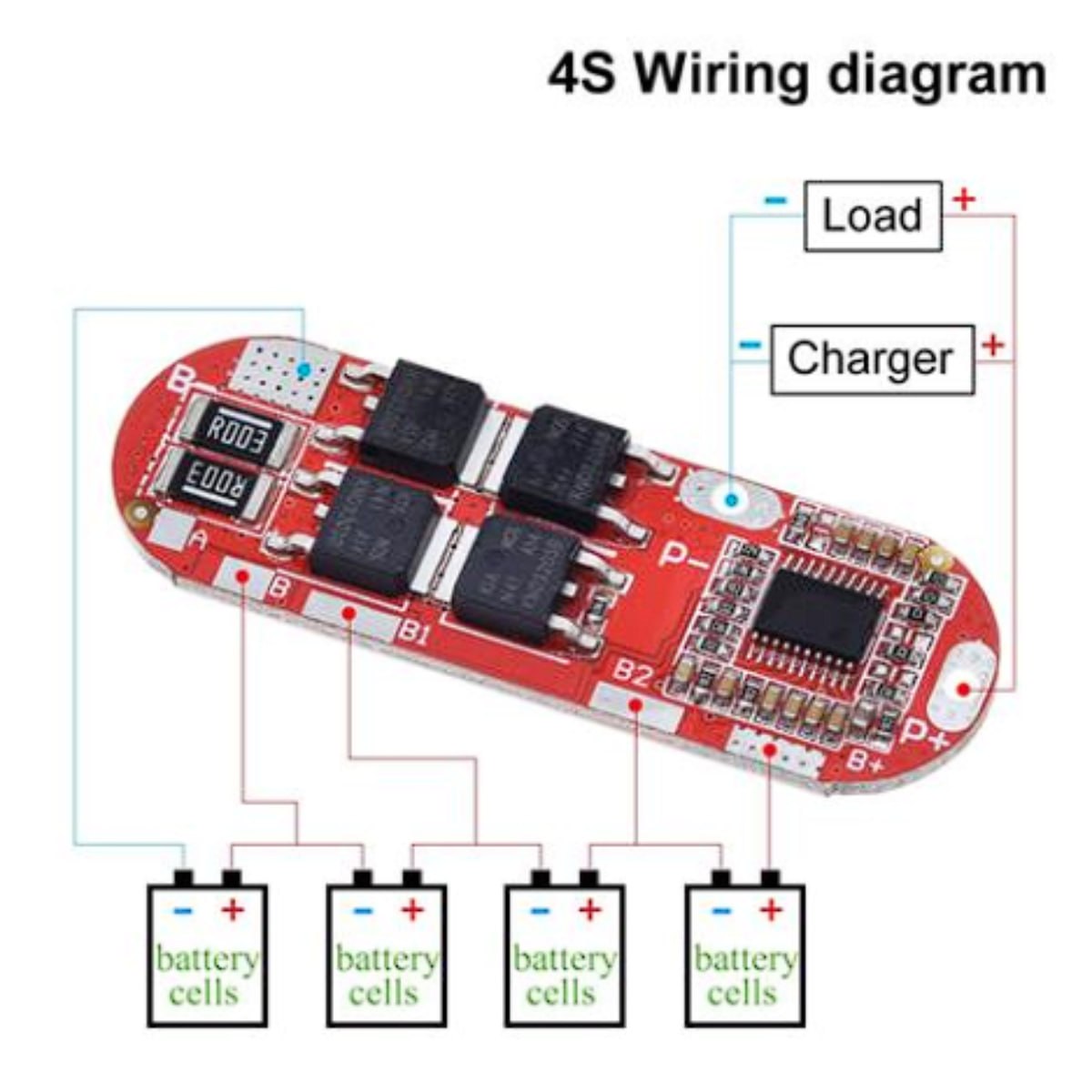 BMS 4S 25A para Baterías Li-ion 18650