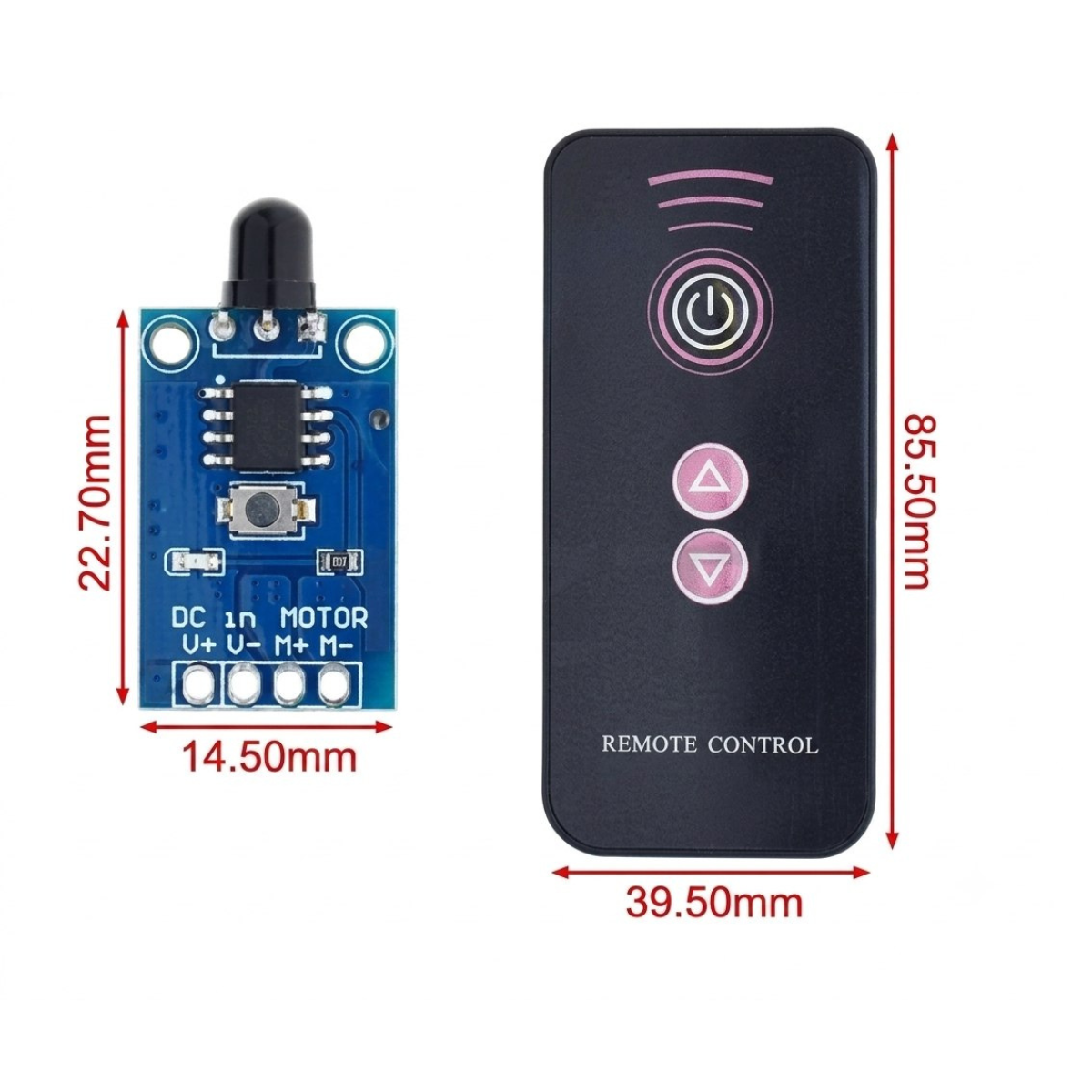 Controlador de Motor PWM DC 3V-12V con Control Remoto