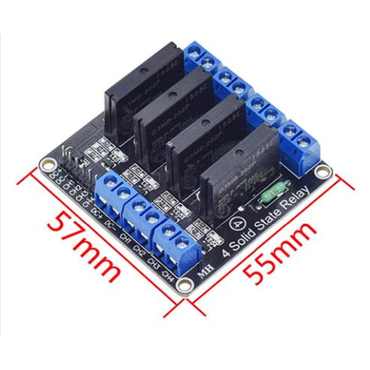 Modulo Rele 5v 4 Canal Estado Sólido Ssr 250v 2a
